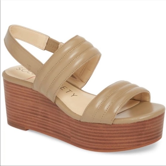 SOLE SOCIETY | Amberly Stacked Woodgrain Sandal‎ - Picture 5 of 5